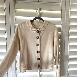 Madewell Cream Button-Up Cardigan